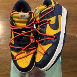 Nike Dunk Low Off White Michigan Size 8