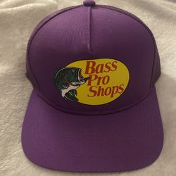 purple bass pro shops hat