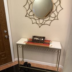 Mirror With Sideboard 
