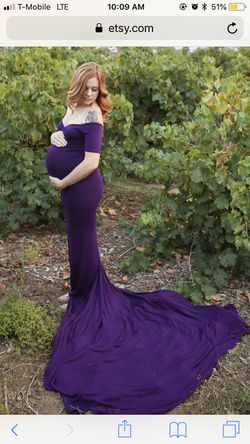 Black mermaid maternity dress