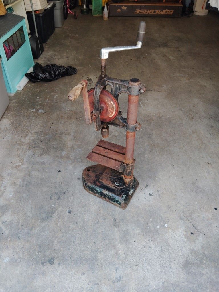 Vintage Goodell Prat Com. Drid Press In Working Condition 100 Takes