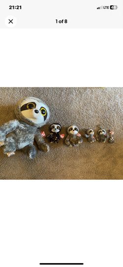Beanie baby Sloth Family Ty