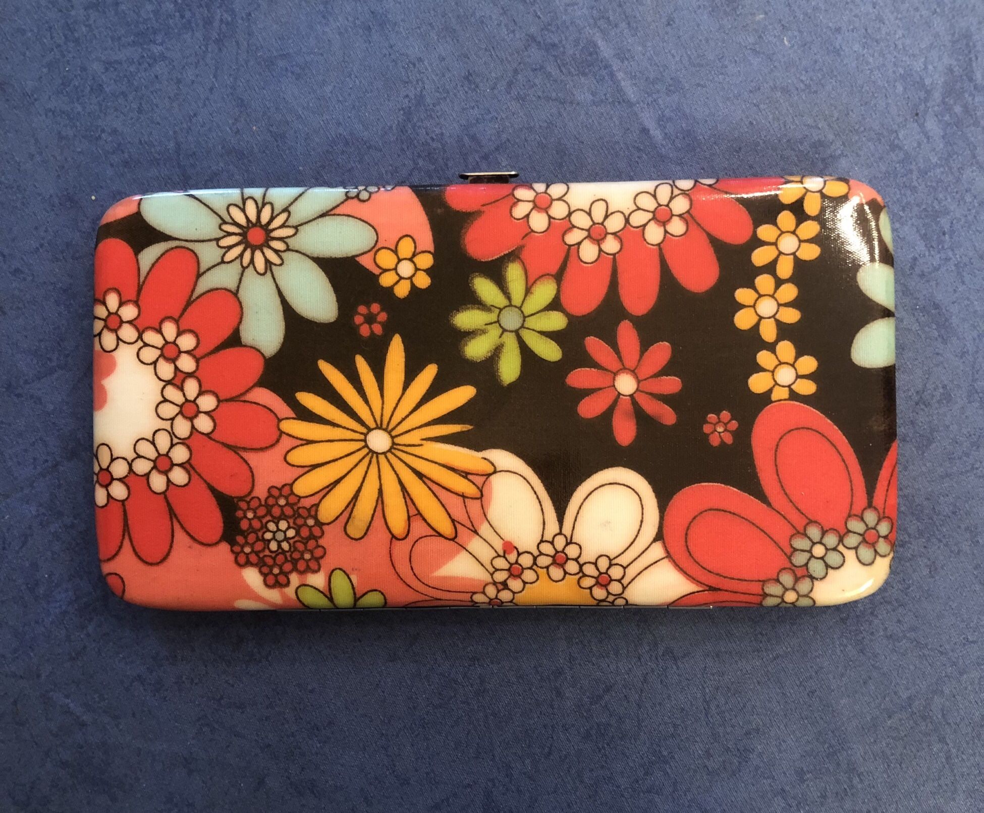 Retro Floral Print Braciano Wallet Clutch 