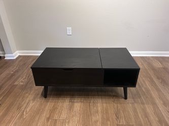 Black lift-top coffee table