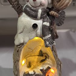 Lighted “Joy” Snowman