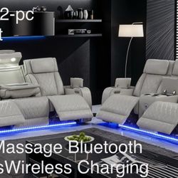 New Massage Power Reclining Living Room Set