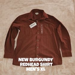 BRAND NEW,  REDHEAD SHIRT, MEN'S XL 