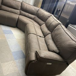 Power Sectional Brown Couch - Delivery Available 