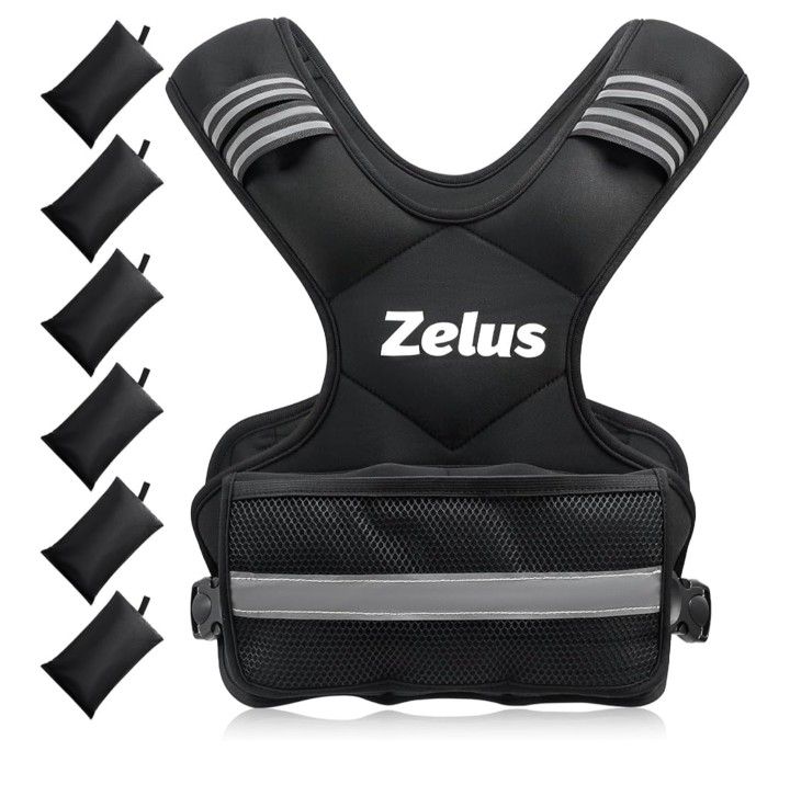 Weighted Vest for Men and Women | 4-10lb/11-20lb/20-32lb Vest with 6 Ironsand Weights for Home Workouts | Adjustable Body Weight Vest Exercise Set for