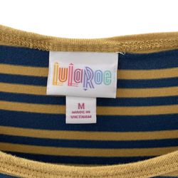 LulaRoe Striped Long Back Shirt/Blouse Size Medium