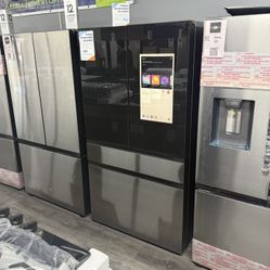 Samsung - Bespoke 29 Cu Ft 4-Door French Door Refrigerator With Family Hub In Charcoal Glass & Stainless Steel ❤️