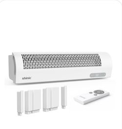 Shinic Window Fan Reversible Airflow 4-Speed Thermostat Remote White