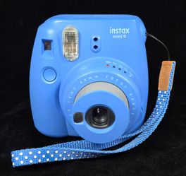 Blue Fujifilm Instax Mini 9 Instant Print Camera - Works Great