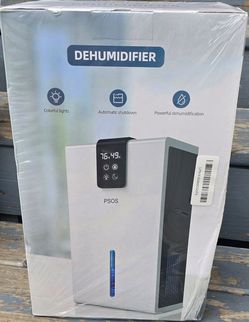 PSOS Dehumidifier, 99oz Dehumidifiers for Basement (900 sq.ft), Quiet Dehumidifiers for Home with Auto Shut Off, Portable Dehumidifier for Room with 2