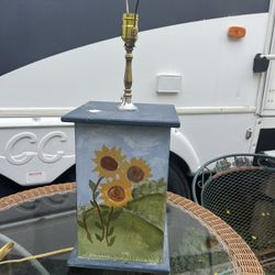 Sunflower Wooden Lamp 