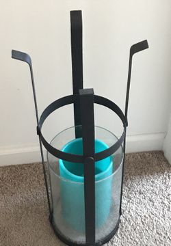 Flameless candle in holder