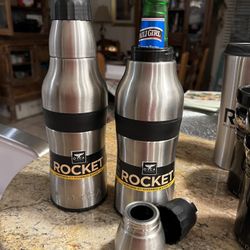 Orca Bottle/can Cooler “Koozie” Stainless Set of 2