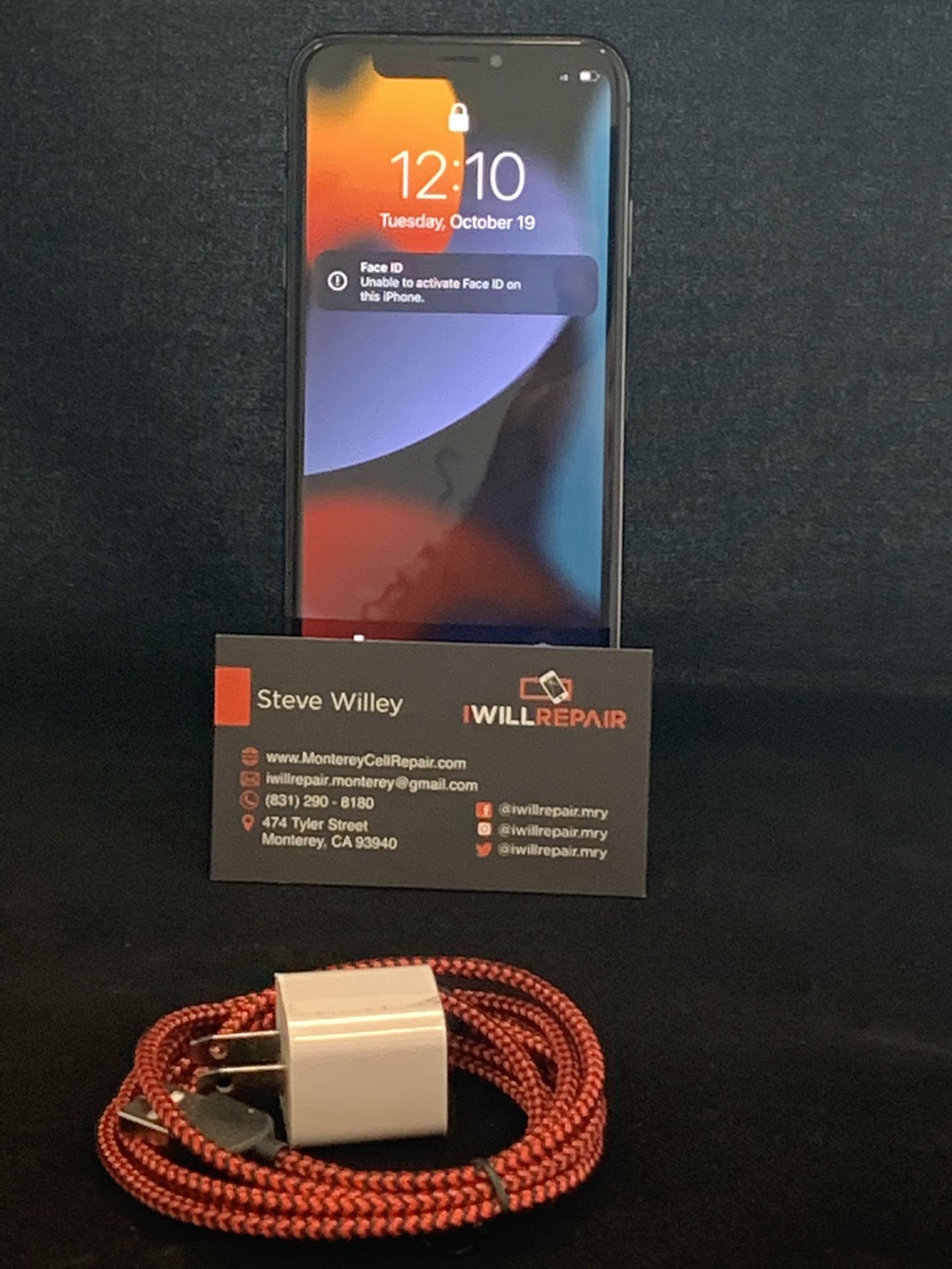 Apple iPhone X Black 64GB Unlocked NO FACE ID $350