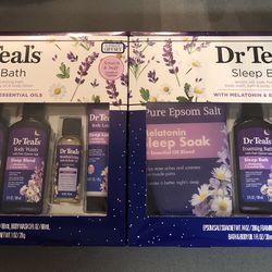 Two Dr. Teal’s Sleep Bath Sets