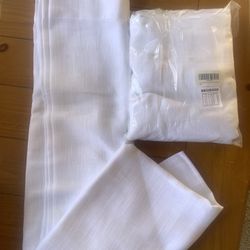 Sheer  White Curtains-52x84 Each Panel-comes With 2 Panels