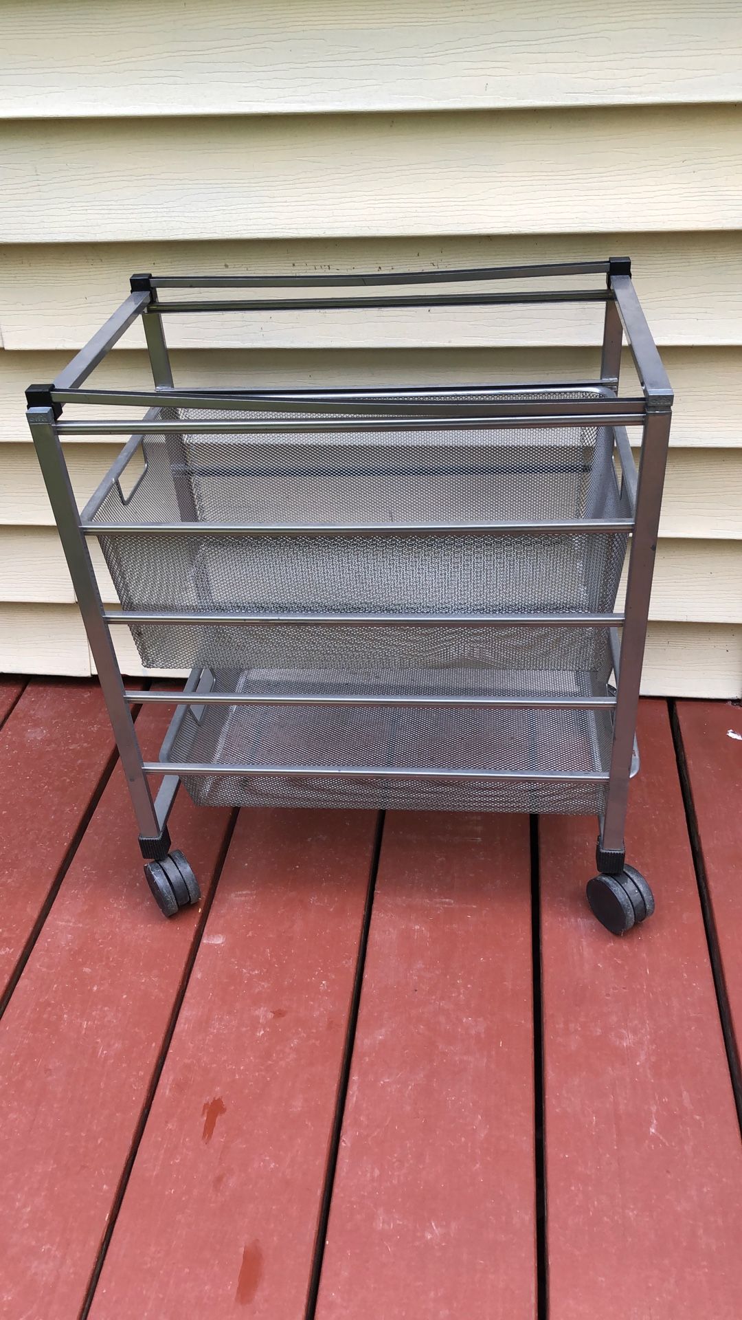 Rolling Cart 2 Baskets 21x14x25