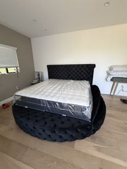 New In Box Queen Bed Frame With Mattress (Read Description Below)