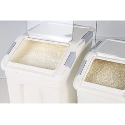 New : Pack-2 Rice / flour Storage Container (25 L Pack-1) (15 L Pack-1) with Wheels Seal Locking Lid PP