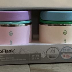 ThermoFlask Insulated 20 Ounce Food Jar 2-pack Stainless Steel Leak Proof Like New