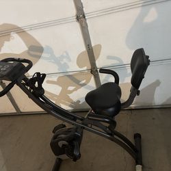 Maxkare stationary exercise bike with arm pulley