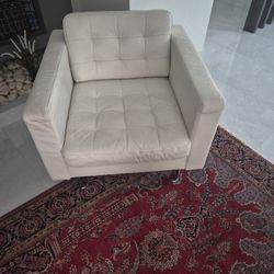 White Leather Chair 