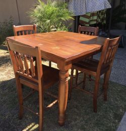 All Wood Dining Table plus 4 chairs