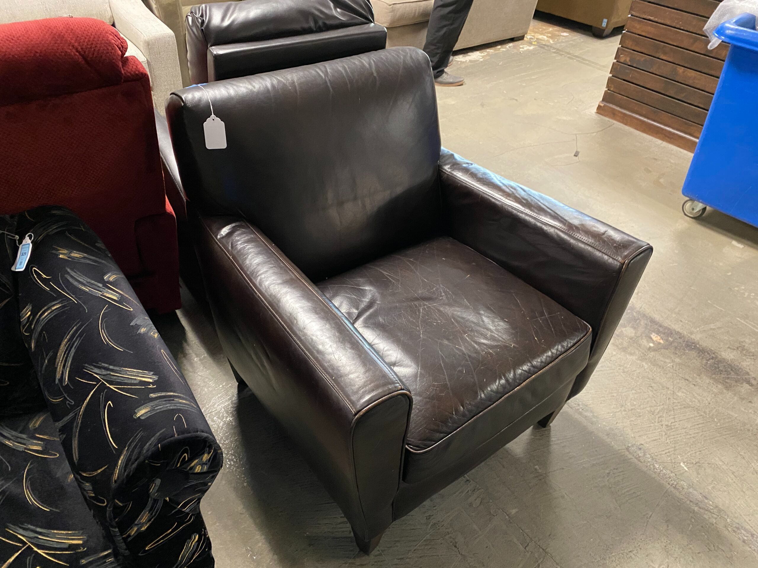 Brown Leather Distressed ArmChair