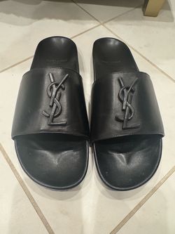 Authentic Women’s YSL Leather Slide Sandals