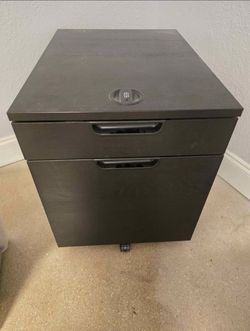 IKEA Black 2 Drawer mobile filing cabinet