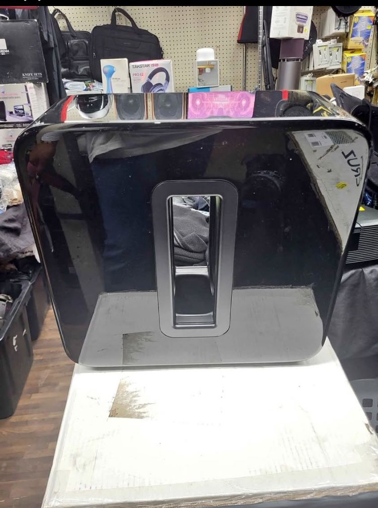 Black Sonos Sub the wireless hifi system