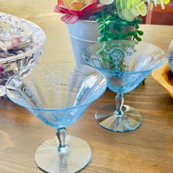 Set of Two Fostoria Elegant Depression Glass Stemware 