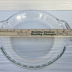 Anchor Hocking Deep Pie Plate 9" Clear Ovenware Baking Dish 1 Quart