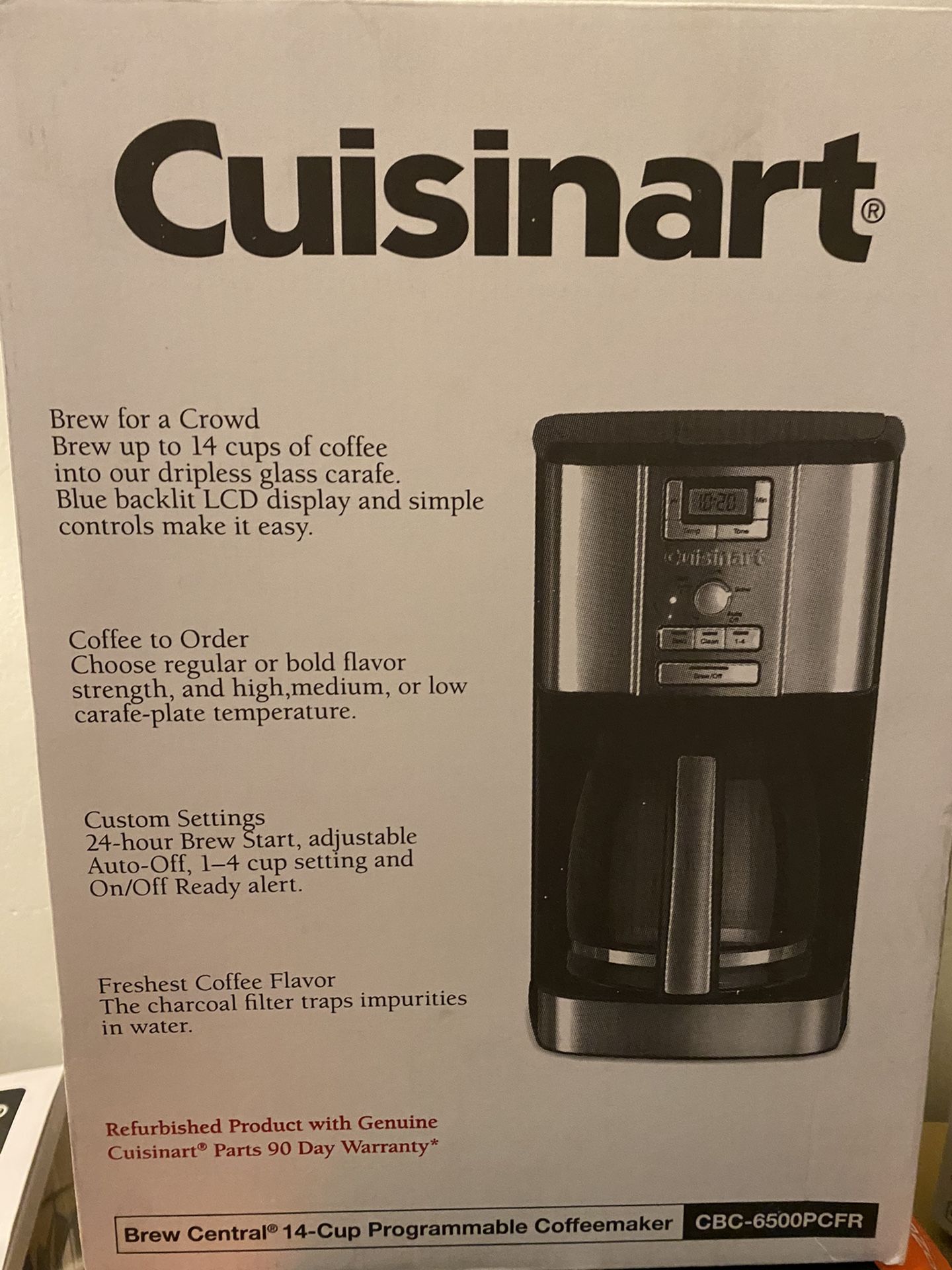 Cuisinart 14 Cup Brew Central 24 Hour Programmable Drip Coffee Maker with Glass Carafe