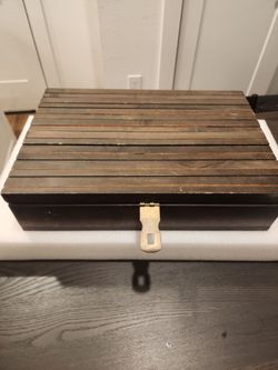 Vintage solid wood storage box