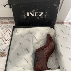 Ankle Shoes, Inez, Brown, 8