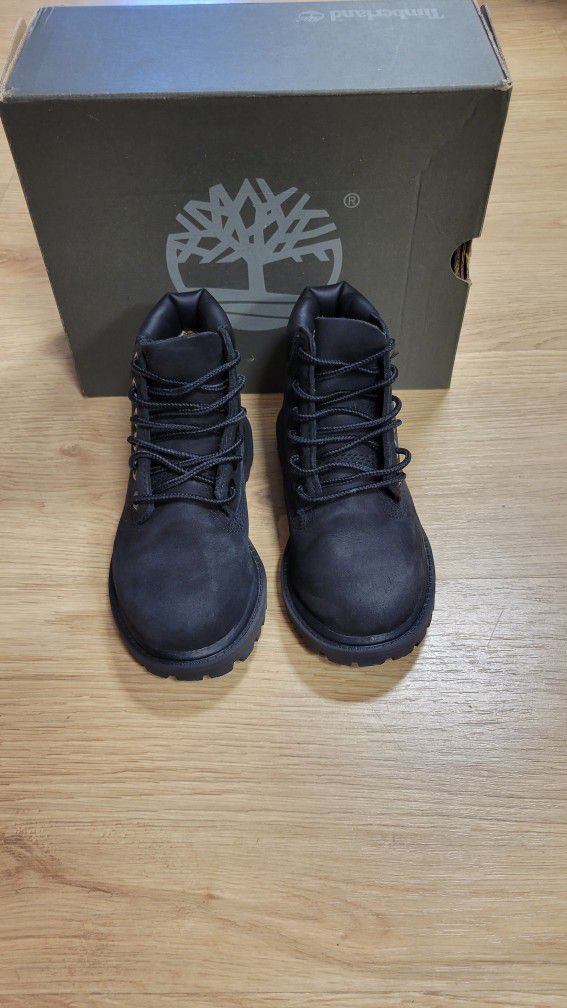 Toddler Black 6 Inch Premium Timberland Boots Size 9c
