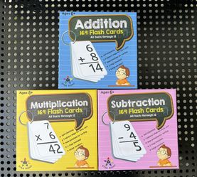 Addition, Subtraction & Multiplication Cards