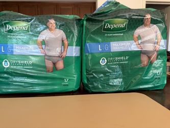 Depends Fit-Flex Men men’s Large Underwear