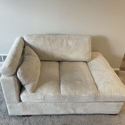 Beige 42" W Chaise Lounge