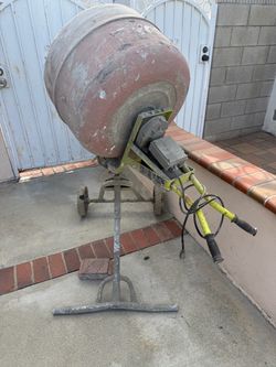 Electric Cement Mixer with Wheels