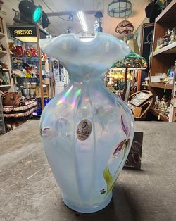 Fenton,Hand Painted, Signed, $98