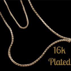 Pretty 16k Gold Plated Minimalist Chain Necklace - Women’s Jewelry 