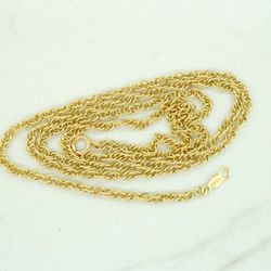 14K Yellow Gold Multi Link Rope Chain Necklace  18 Inches #22731B