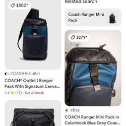Coach Sling Back Mens Bag