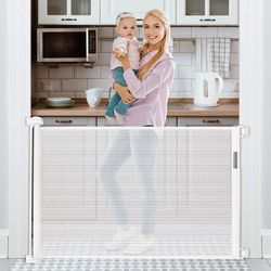 Retractable Baby Gate 54” Tough Durable